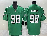 Men's Philadelphia Eagles #98 Jalen Carter Green 2023 F.U.S.E. Vapor Untouchable Stitched Football Jersey,baseball caps,new era cap wholesale,wholesale hats